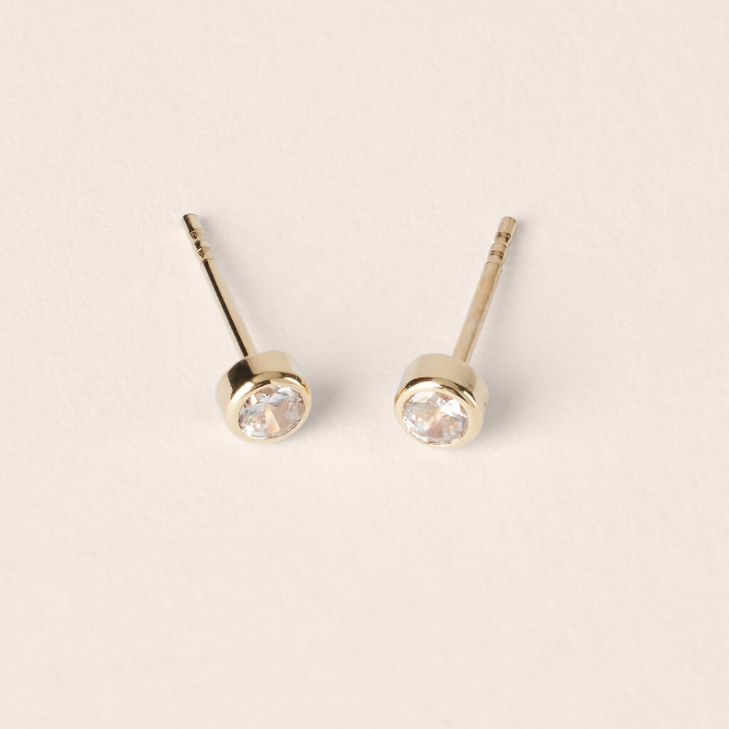 Orecchini Lobo Punto Luce Bon Ton Oro Giallo Cubic Zirconia - Orecchini a Lobo Donna | Stroili