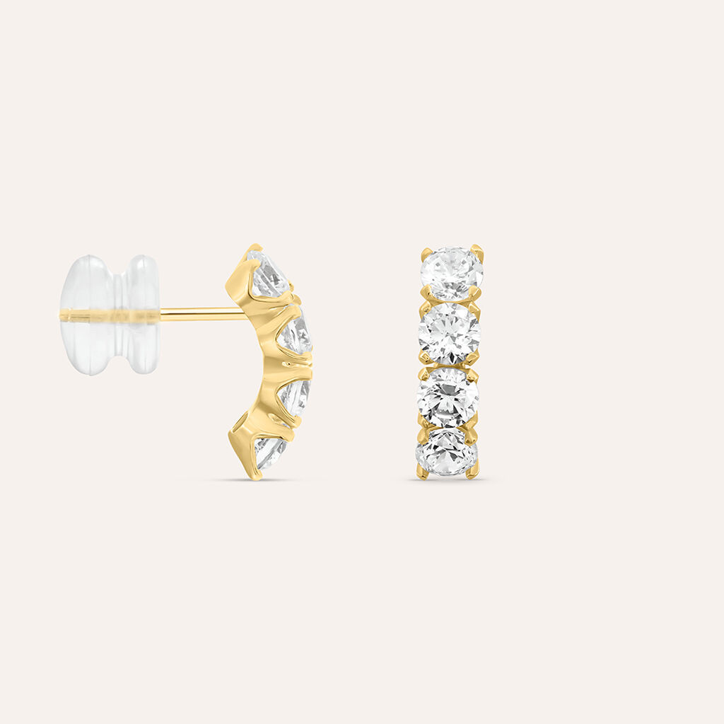 Orecchini Lobo Claire Oro Giallo Cubic Zirconia - Orecchini a Lobo Donna | Stroili