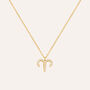 Collana Radiance Acciaio Dorato Cubic Zirconia