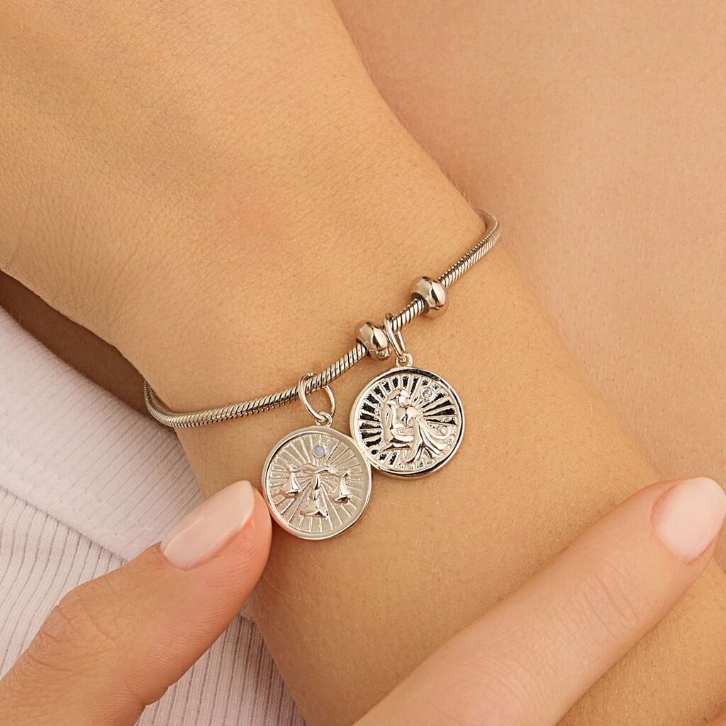 Pendente Love Beats Argento Rodiato Cubic Zirconia