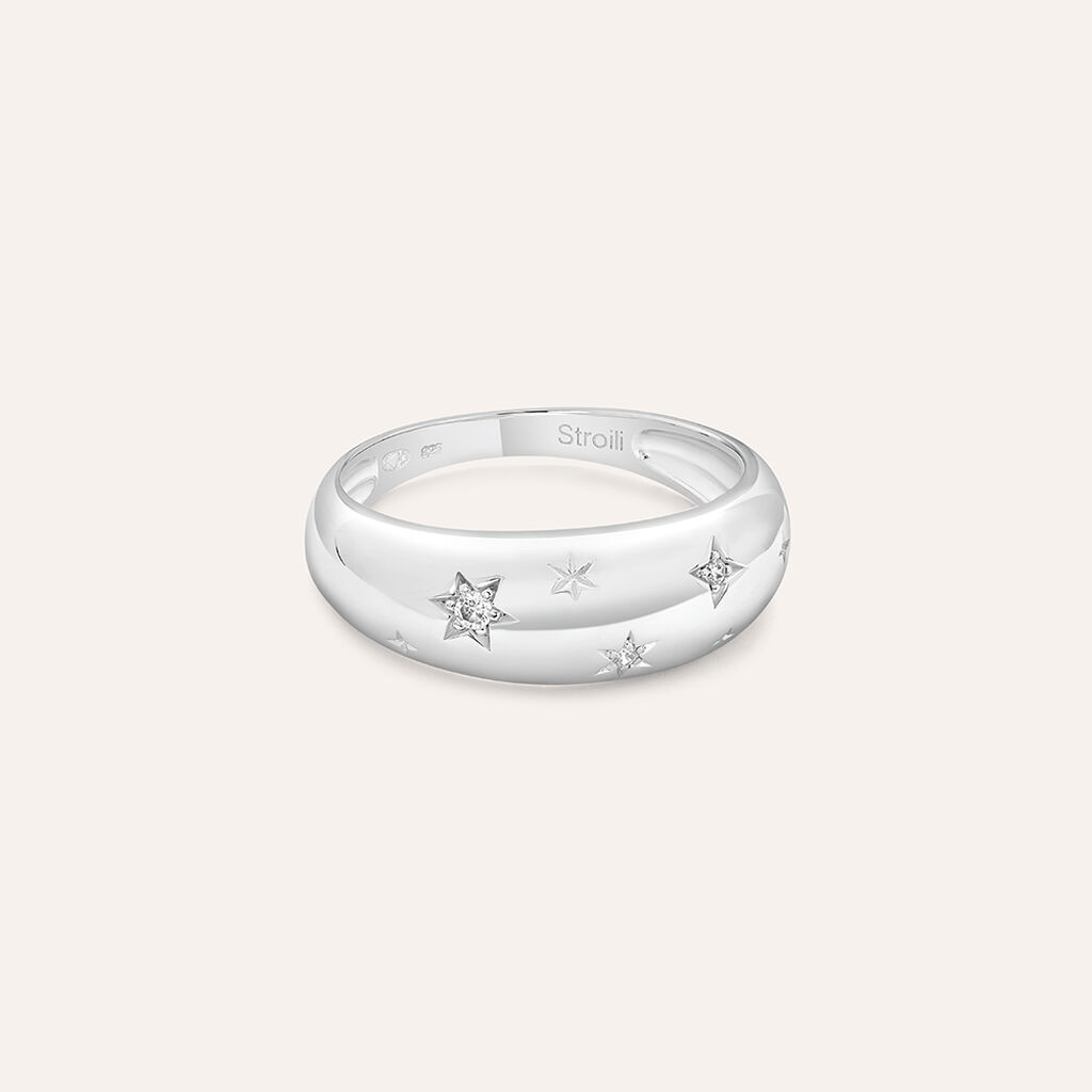 Anello Fascia Silver Collection Argento Rodiato Cubic Zirconia - Anelli con Pietre Donna | Stroili