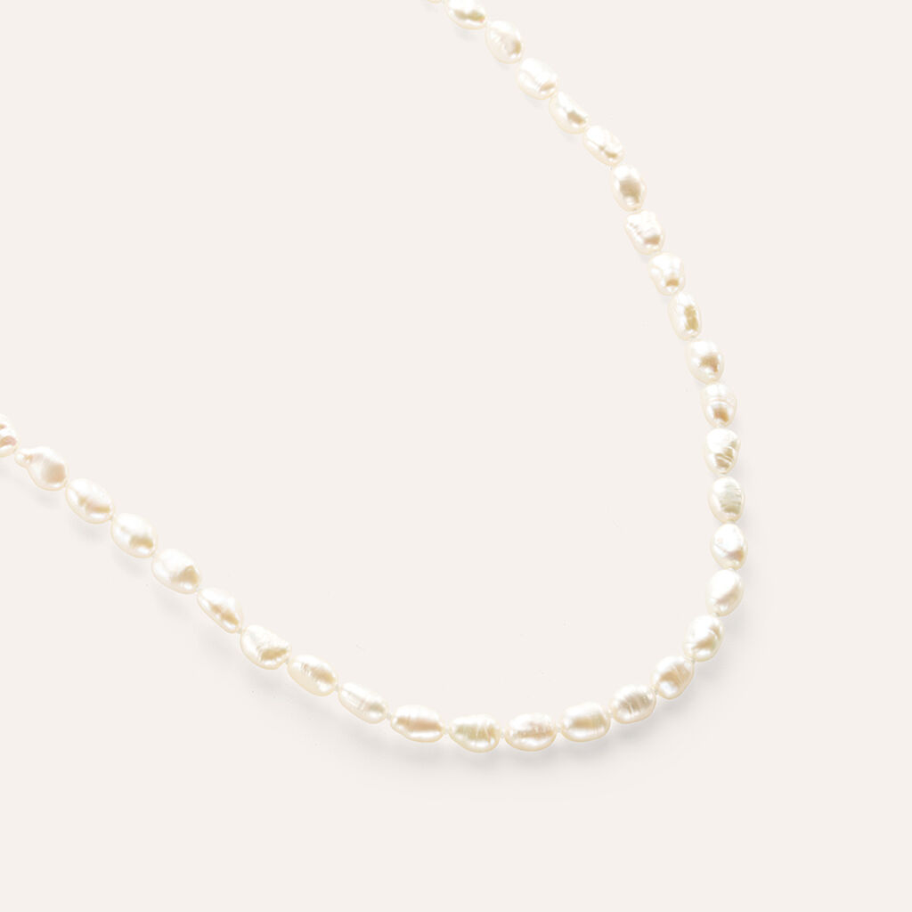 Collana L'homme Or Oro Giallo Perla D'Acqua Dolce