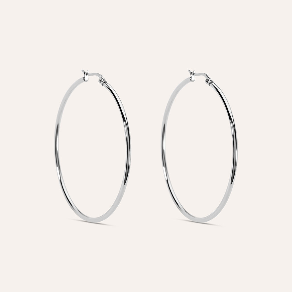 Orecchini A Cerchio Moonlight Acciaio