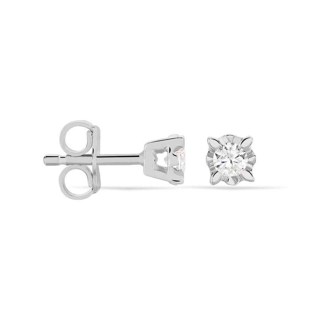 Orecchini Lobo Punto Luce Diamazing Oro Bianco Diamante - Orecchini a Lobo Donna | Stroili