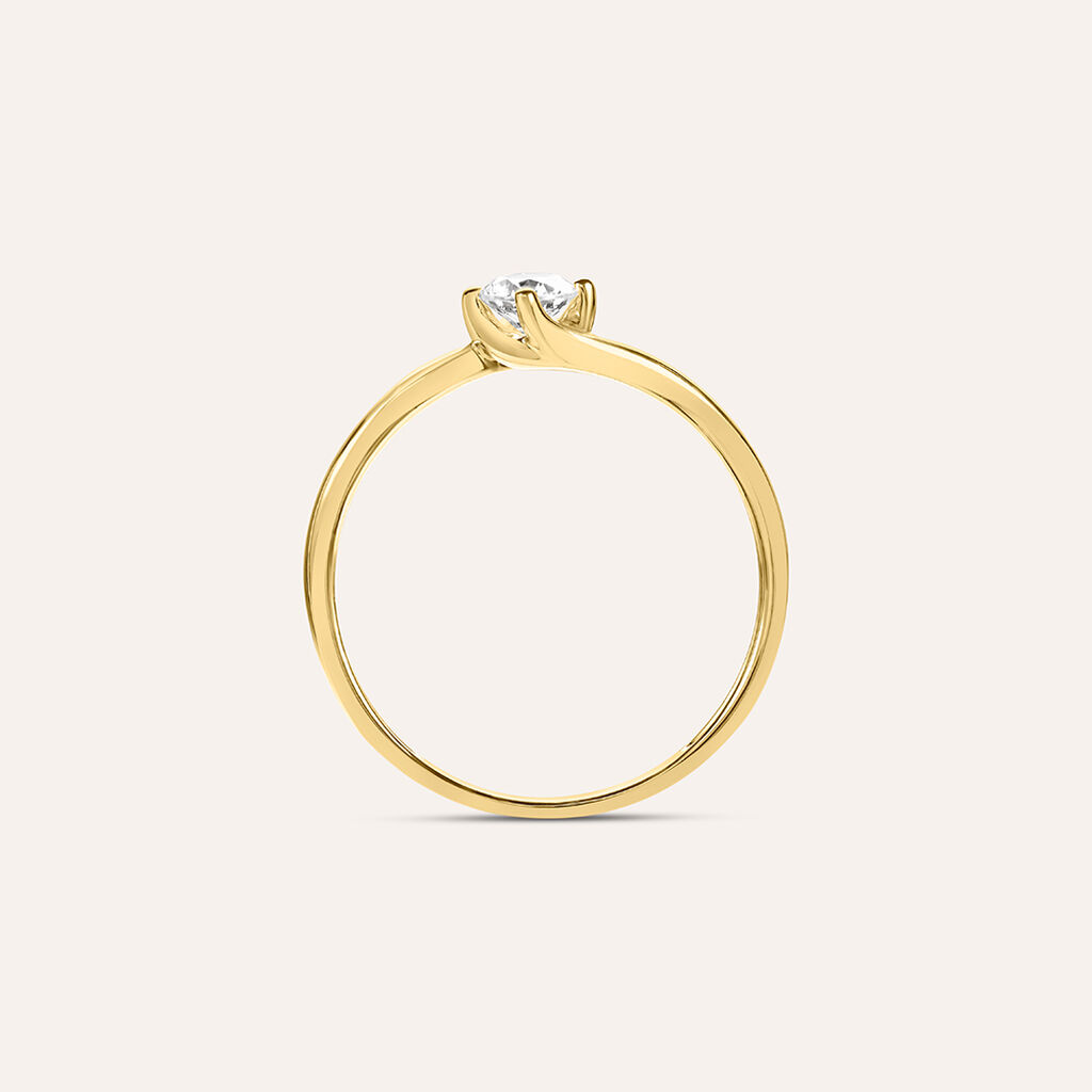 Anello Solitario Claire Oro Giallo Cubic Zirconia - Anelli con Pietre Donna | Stroili