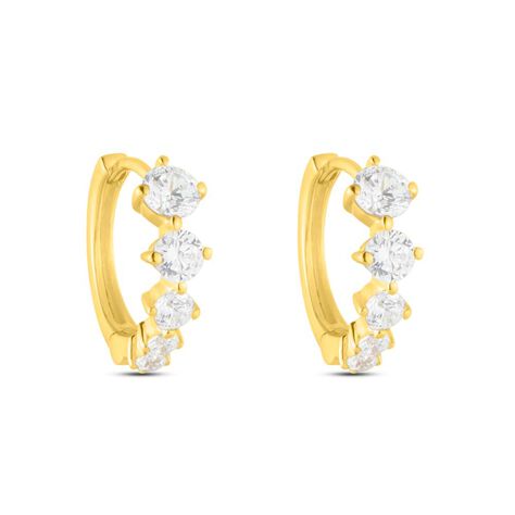 Orecchini A Cerchio Claire Oro Giallo Cubic Zirconia - Orecchini a Cerchio Donna | Stroili