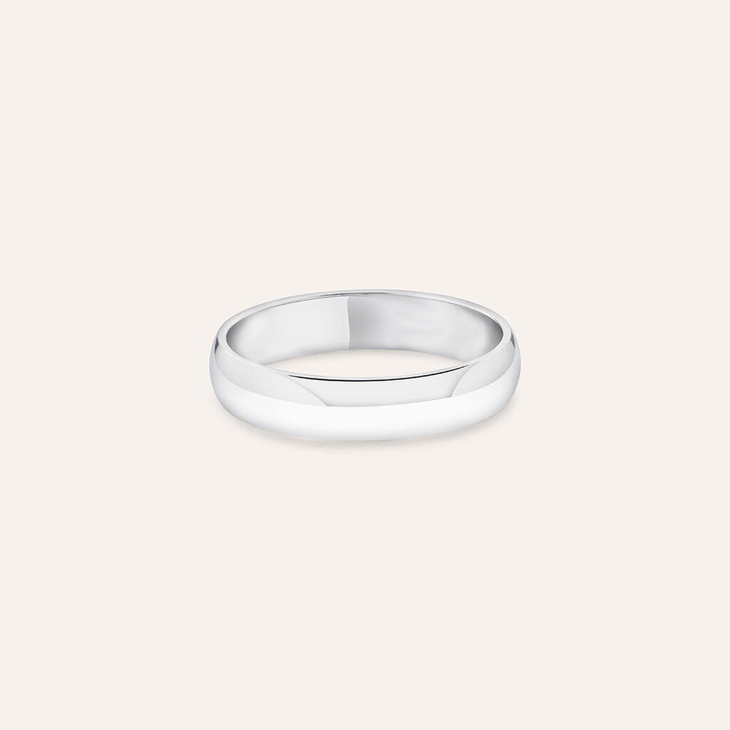 Fede Classica 4 mm Argento Rodiato - Fedi Uomo | Stroili