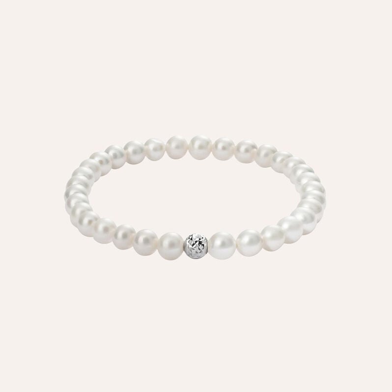 Bracciale Gabrielle Oro Bianco Perla D'Acqua Dolce - Bracciali Donna | Stroili