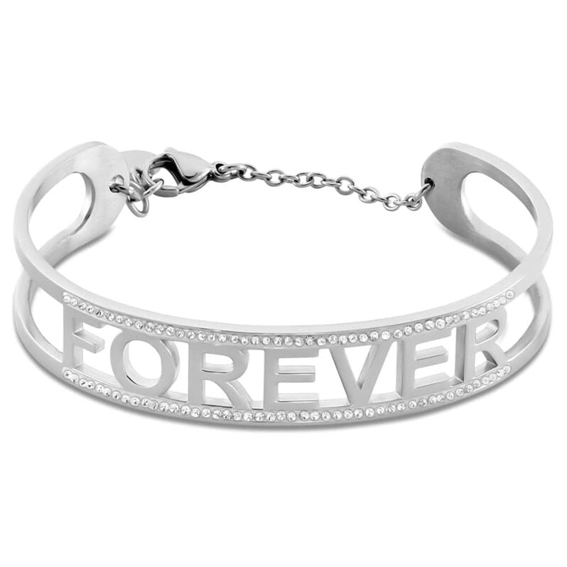 Bangle Sunrise Acciaio Cristallo - Bracciali Rigidi Donna | Stroili