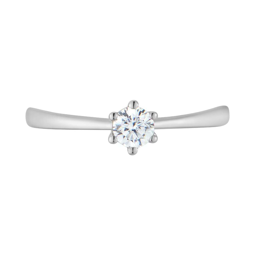 Anello Solitario Claire Oro Bianco Cubic Zirconia - Anelli con Pietre Donna | Stroili
