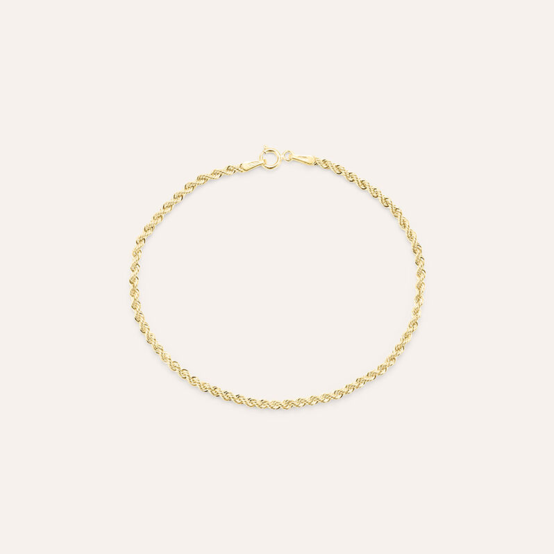 CARISSIMA Bracciale Oro Giallo 9 Carati | Catena Curb Piatta 20 Cm | Gioiello Donna Made In Italy, Confezione Regalo