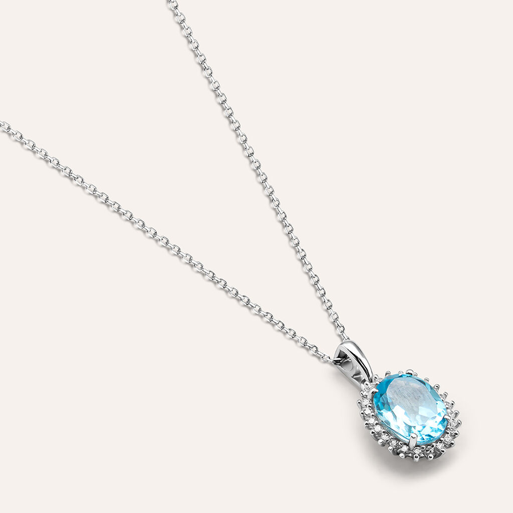 Collana Amélie Oro Bianco Topazio Cubic Zirconia - Collane Donna | Stroili