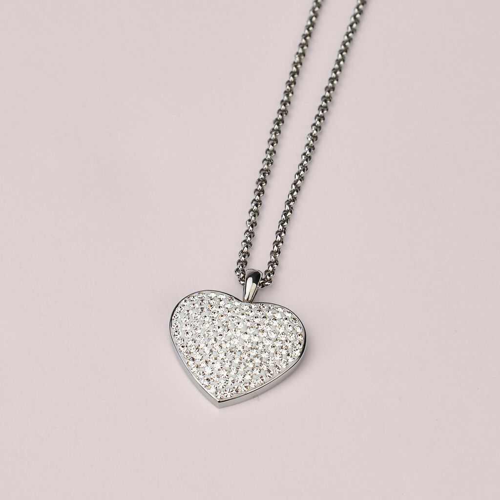 Collana Aura Acciaio Cristallo