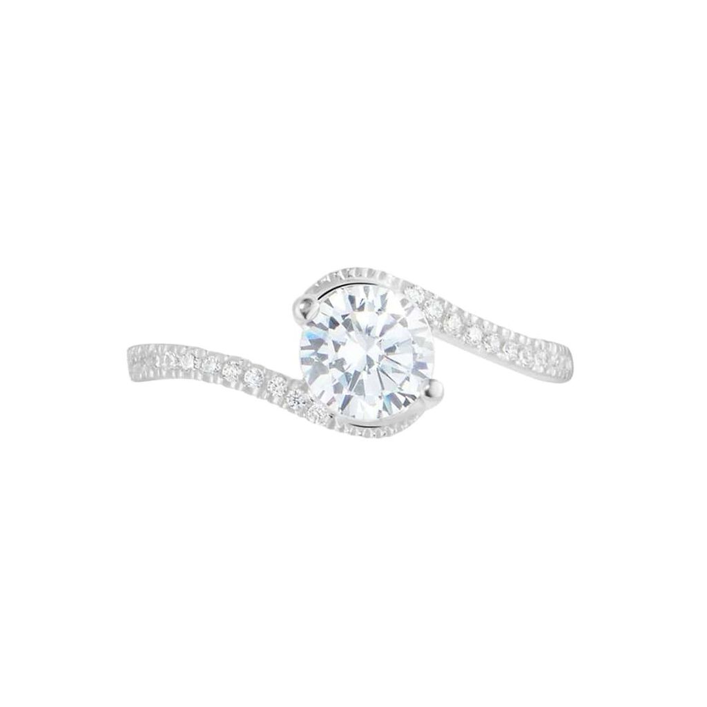 Anello Solitario Claire Oro Bianco Cubic Zirconia - Anelli con Pietre Donna | Stroili