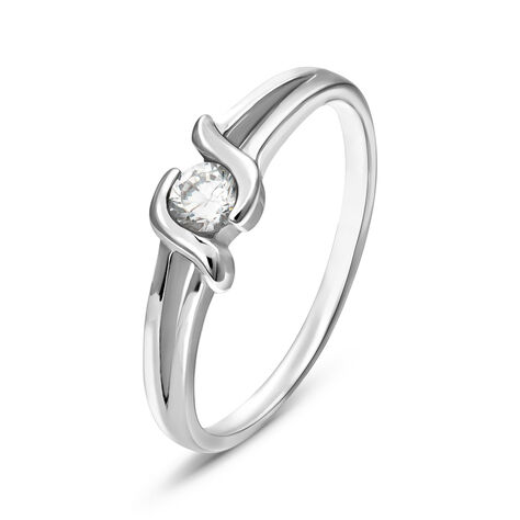 Anello Solitario Silver Elegance Argento Rodiato Cubic Zirconia - Anelli con Pietre Donna | Stroili