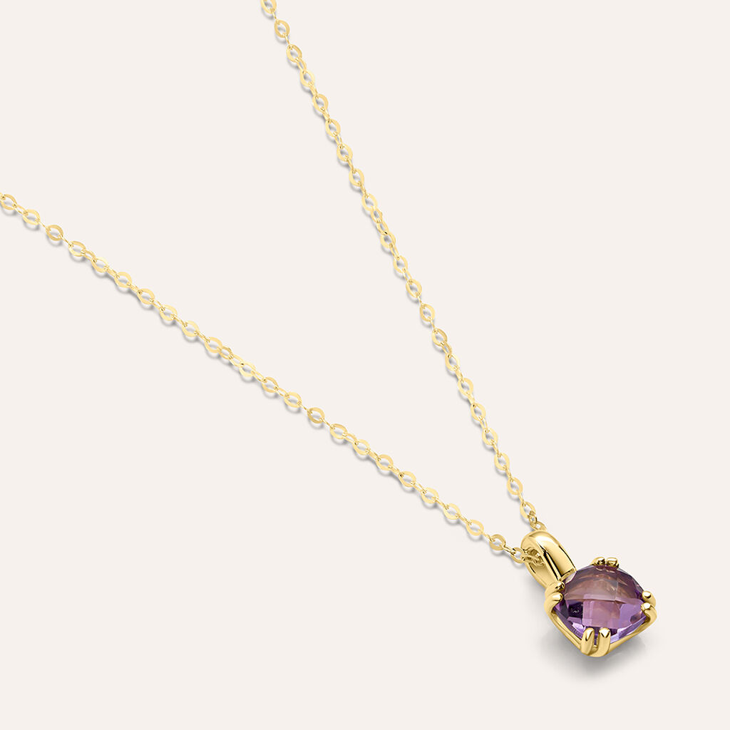 Collana Punto Luce Amélie Oro Giallo Ametista - Collane Punto Luce Donna | Stroili