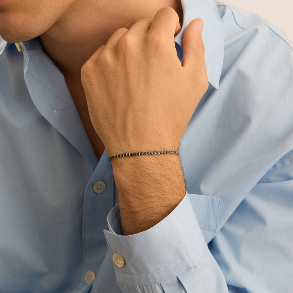 Bracciale Man Code Acciaio Cristallo