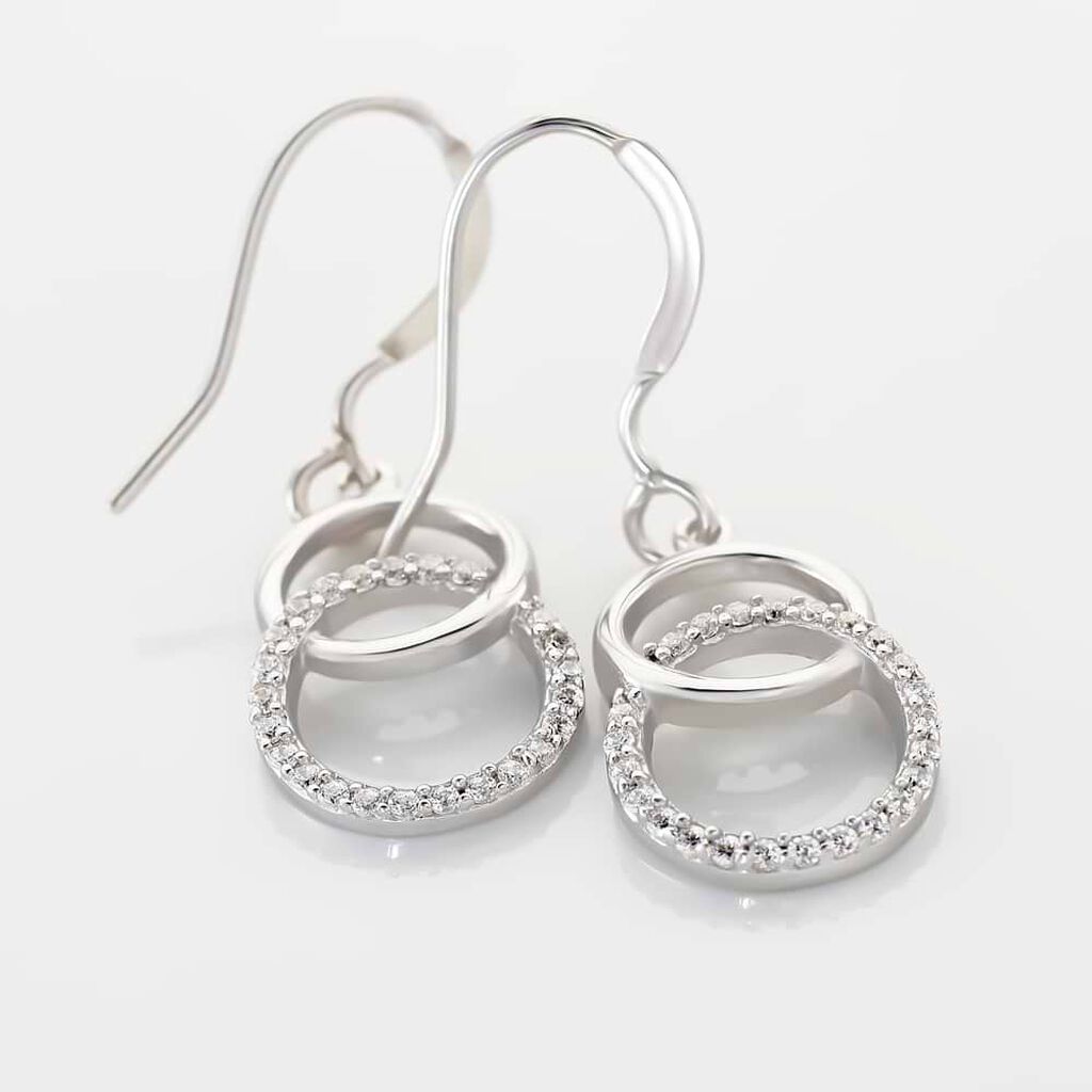 Orecchini Pendenti Silver Shine Argento Rodiato Cubic Zirconia - Orecchini Pendenti Donna | Stroili