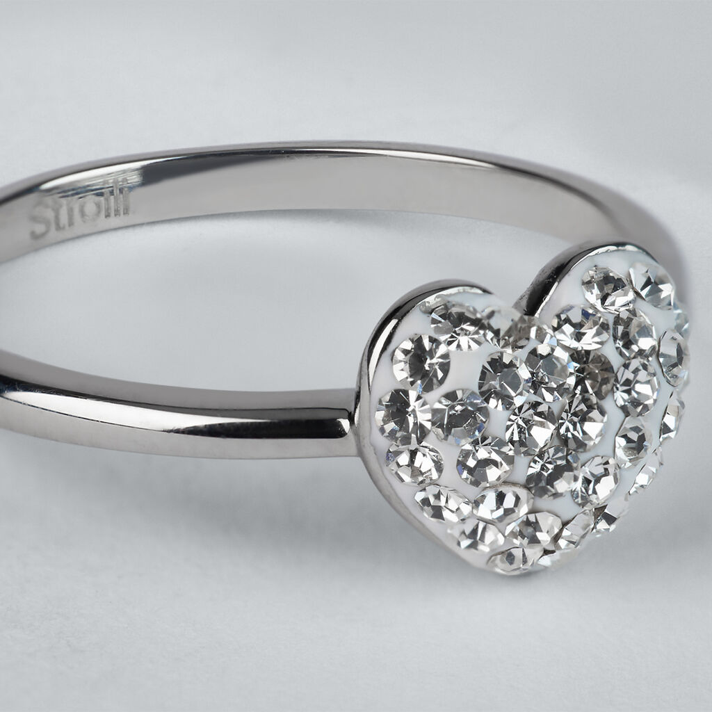 Anello Fantasia Aura Acciaio Cristallo