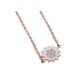 Bracciale in acciaio rosato con fiore rosa e strass - Bracciali Donna | Stroili