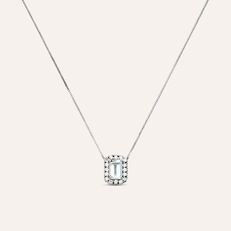 Collana Acquamarina Oro Bianco Acquamarina Diamante - Collane Donna | Stroili