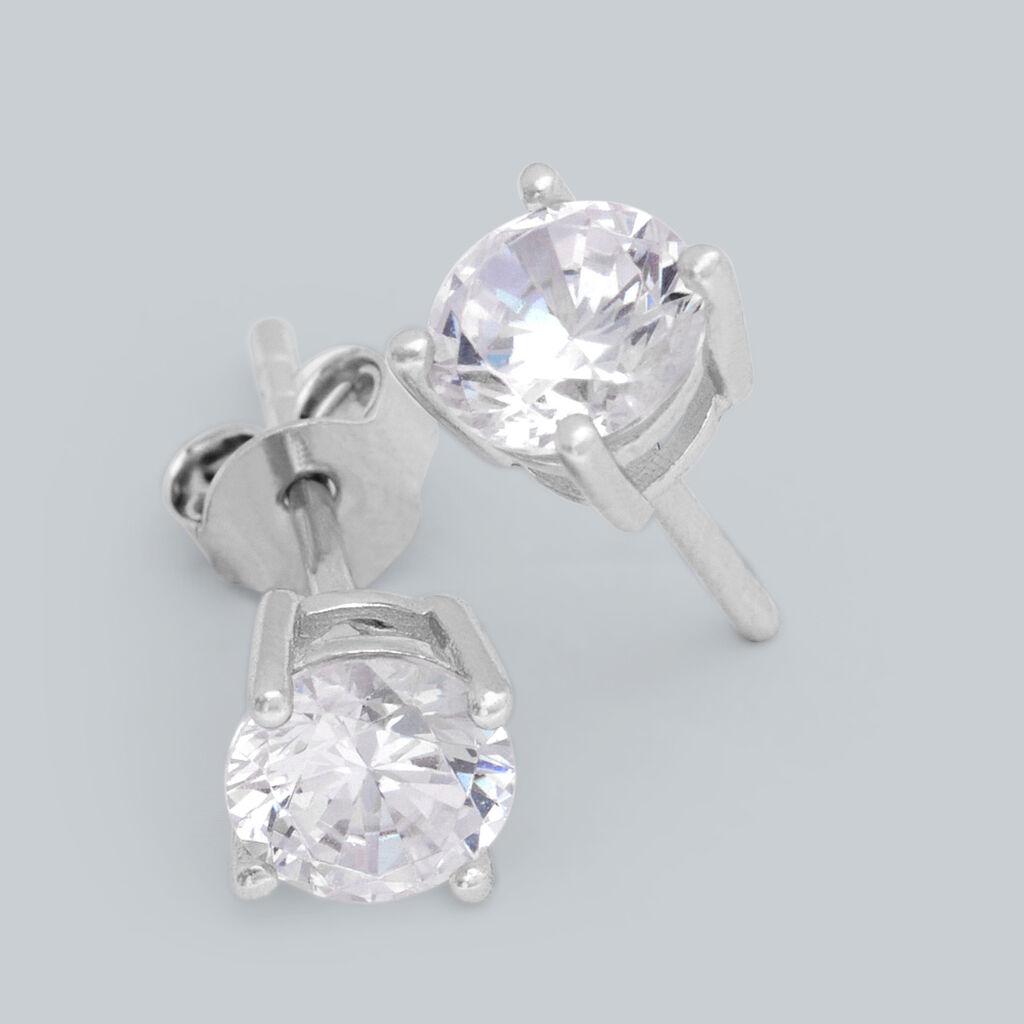 Orecchini Lobo Punto Luce Silver Elegance Argento Rodiato Cubic Zirconia - Orecchini a Lobo Donna | Stroili