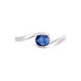 Anello Solitario Charlotte Oro Bianco Zaffiro