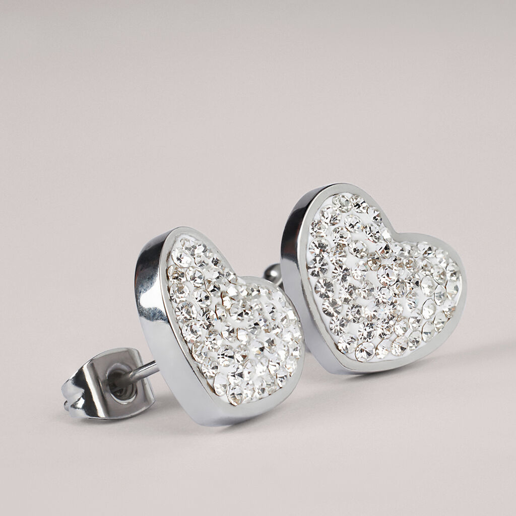 Orecchini Lobo Aura Acciaio Cristallo