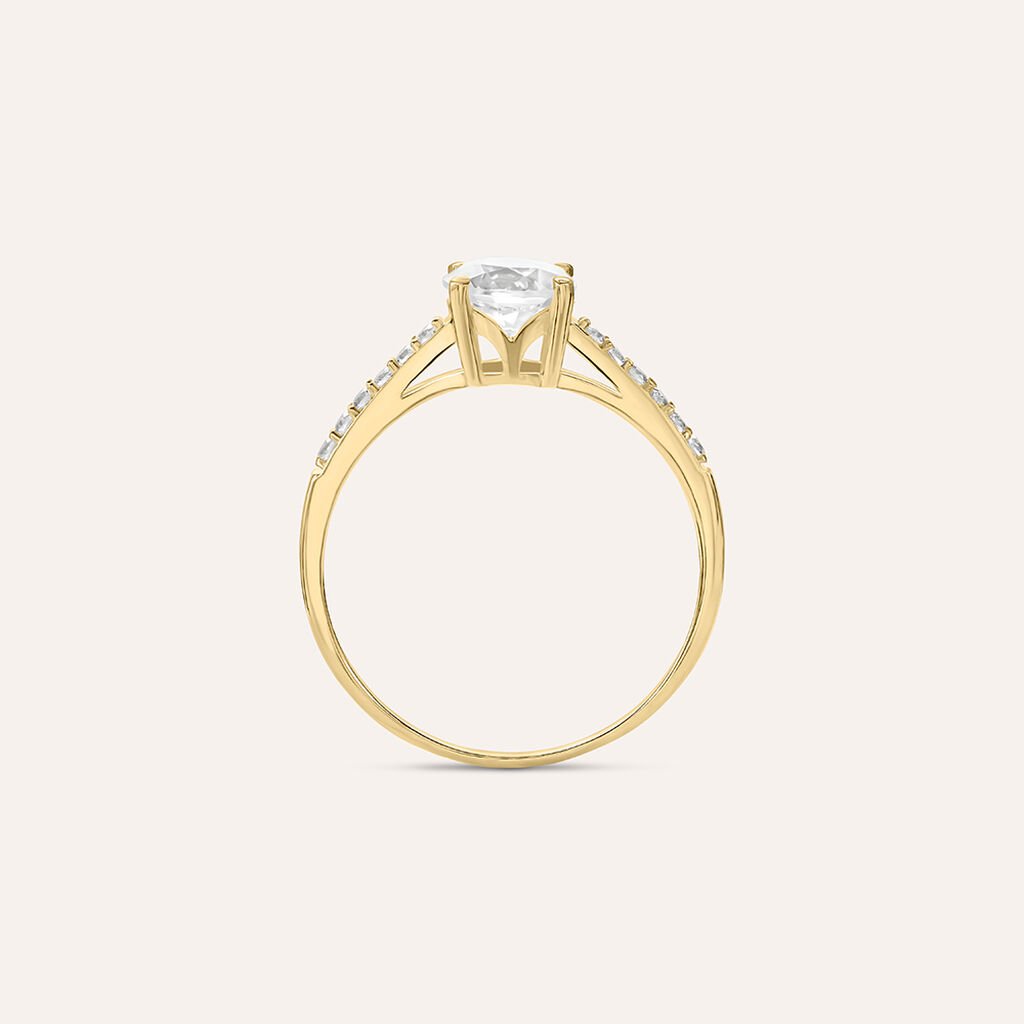 Anello Solitario Claire Oro Giallo Cubic Zirconia - Anelli con Pietre Donna | Stroili