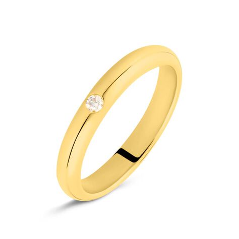 Fede Classica Leggera 3.2 mm Oro Giallo Diamante - Anelli con Incisione Unisex | Stroili