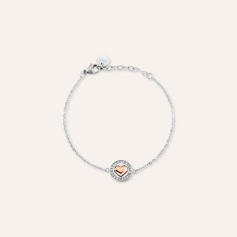 Bracciale Lady Chic Acciaio Rosa Cristallo - Bracciali con Incisione Donna | Stroili