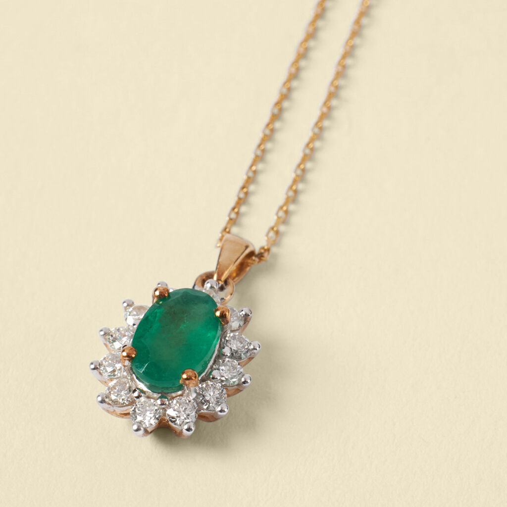 Collana Charlotte Oro Giallo Smeraldo Diamante - Collane Donna | Stroili