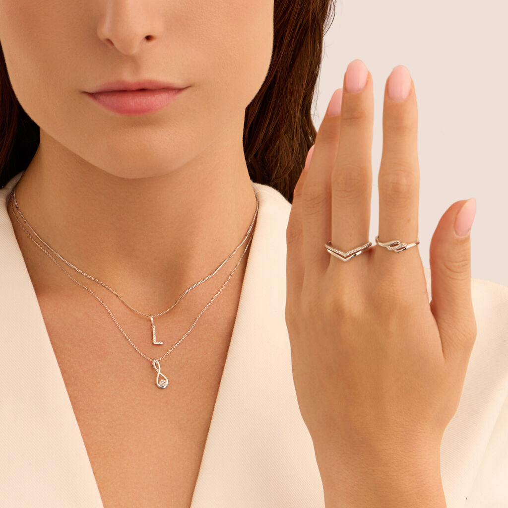 Pendente Sophia Oro Bianco Diamante