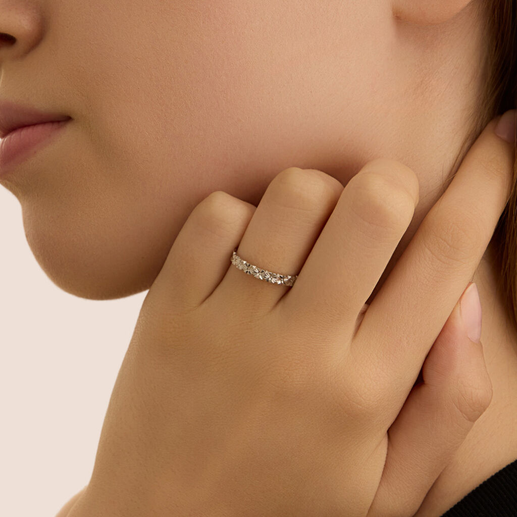 Fede Classica Diamantata 2.5 mm Oro Bianco