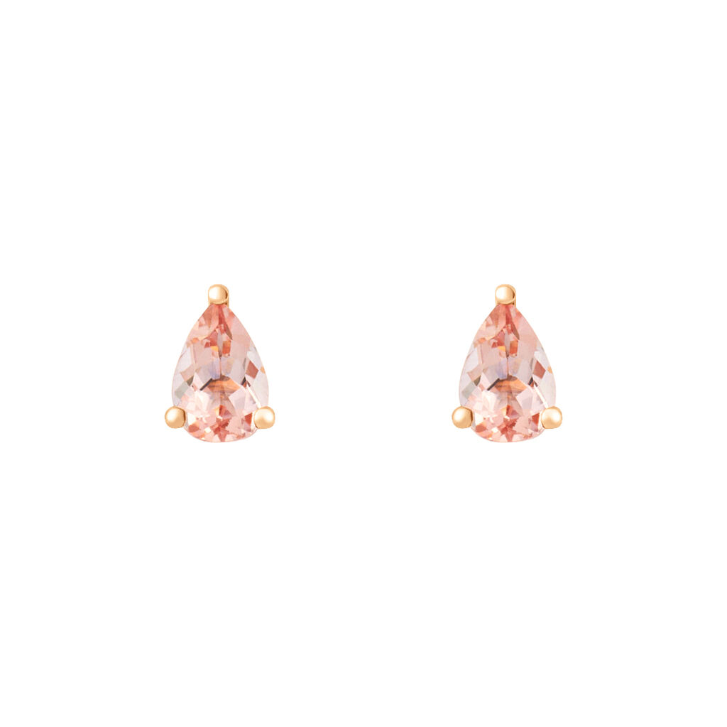 Orecchini Lobo Jasmine Oro Rosa Morganite - Orecchini a Lobo Donna | Stroili