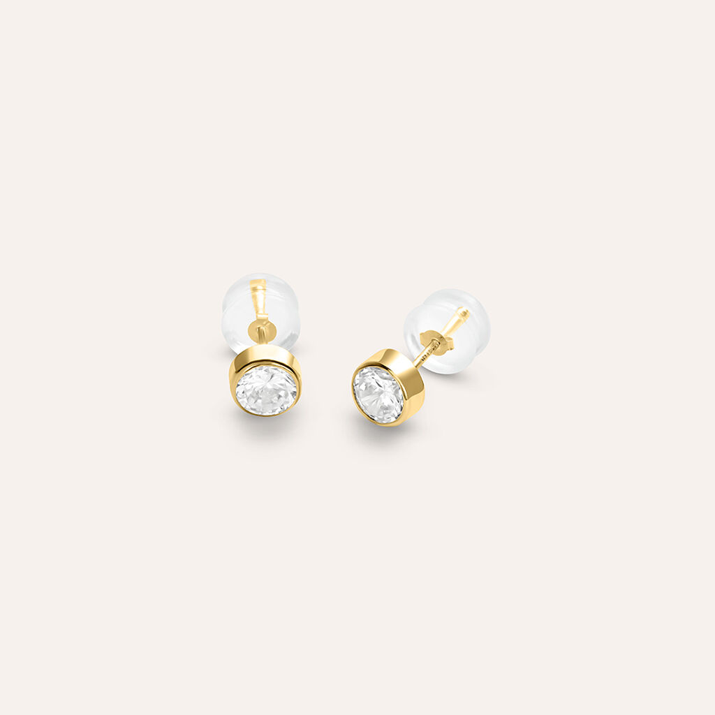 Orecchini Lobo Punto Luce Bon Ton Oro Giallo Cubic Zirconia - Orecchini a Lobo Donna | Stroili
