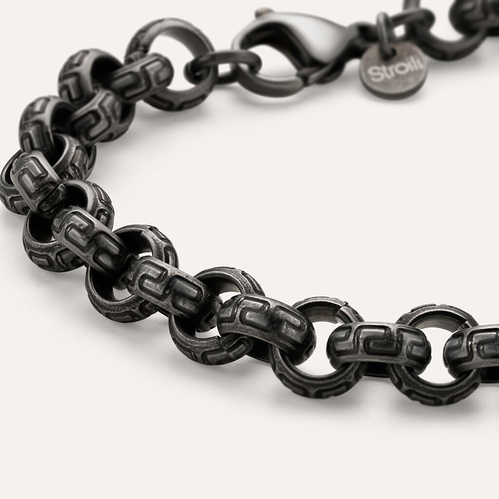 Bracciale Catena Man Code Acciaio Nero - Bracciali Uomo | Stroili