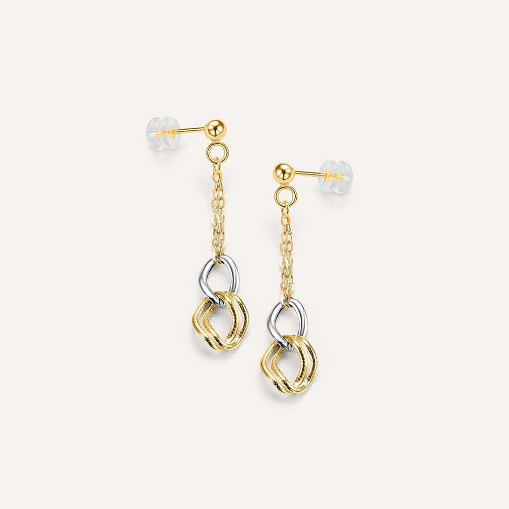 Orecchini Pendenti Beverly Oro Bicolore - Orecchini Pendenti Donna | Stroili