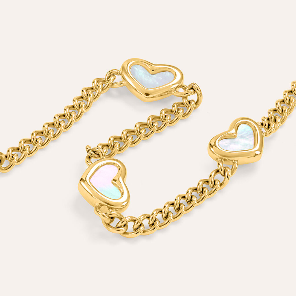 Bracciale Lady Code Acciaio Dorato Madreperla - Bracciali Donna | Stroili