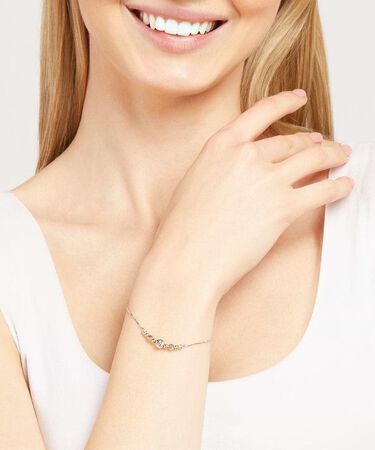 Bracciale Silver Collection Argento Bicolore Bianco / Rosa