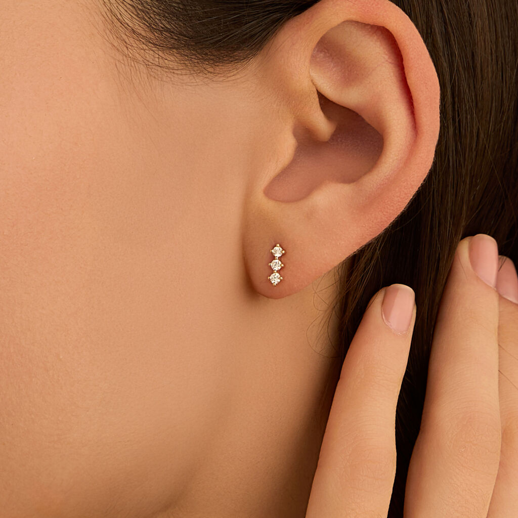 Orecchini Lobo Diamade Glam Oro Giallo Diamante Lab-Grown