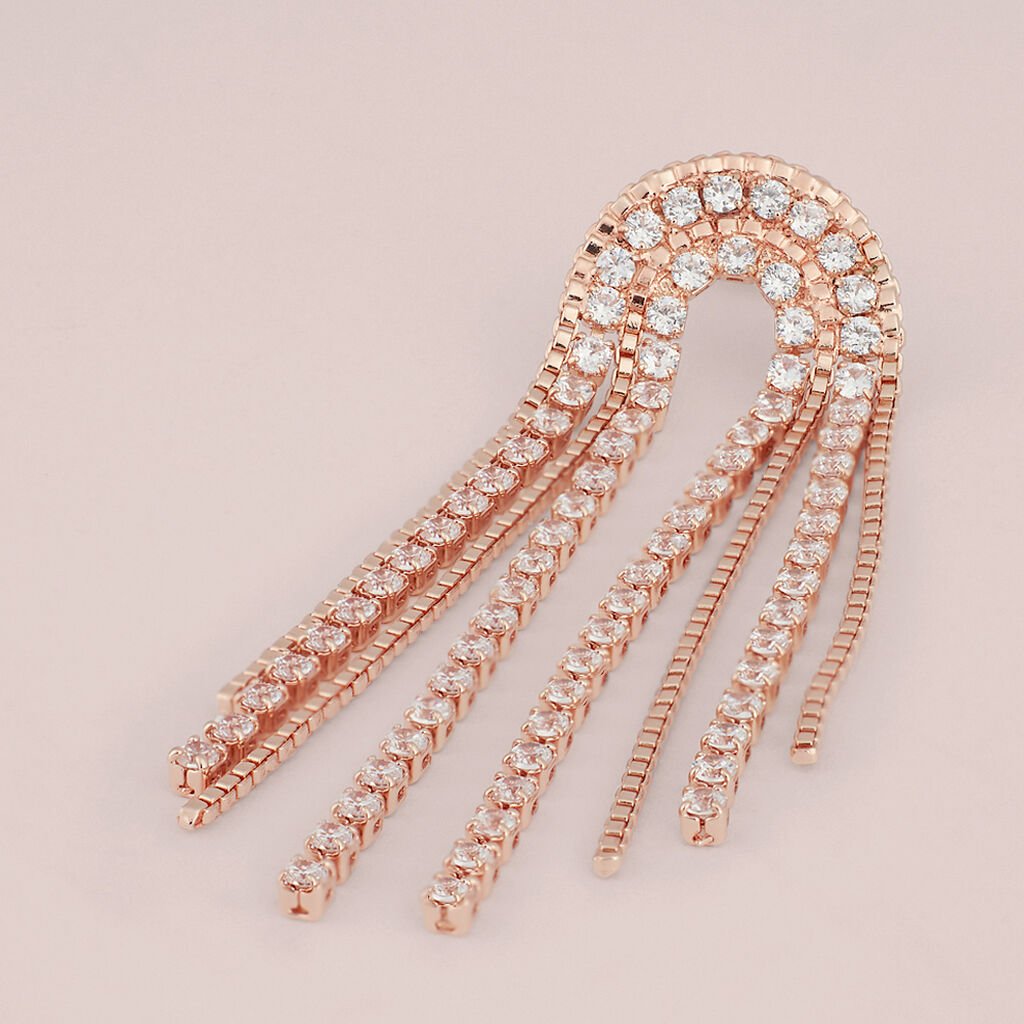 Orecchini Pendenti Romantic Shine Ottone Rosa Cristallo - Orecchini Pendenti Donna | Stroili