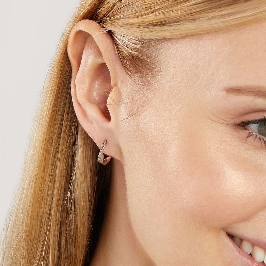 Orecchini A Cerchio Silver Collection Argento Rodiato