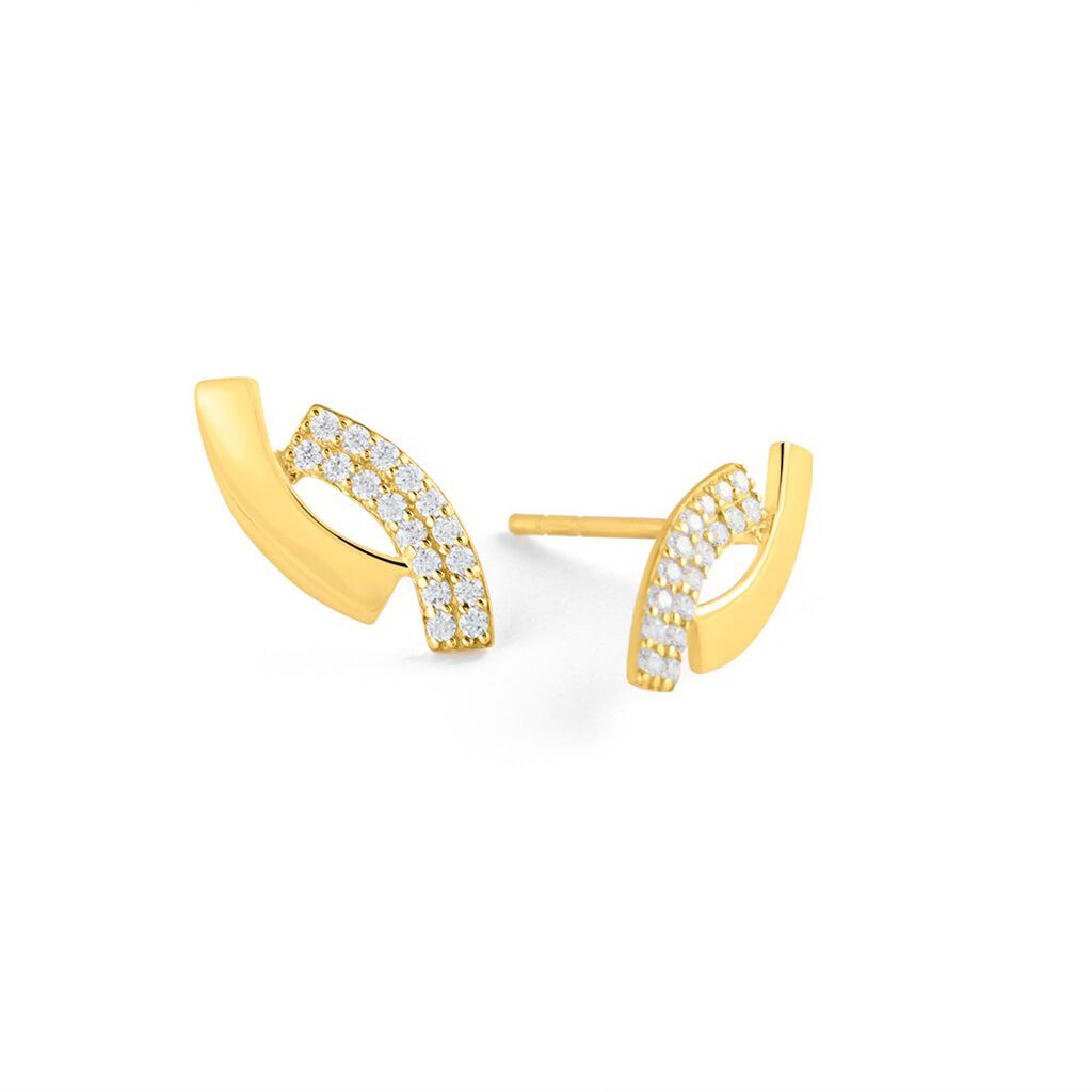 Orecchini A Cerchio Claire Oro Giallo Cubic Zirconia - Orecchini a Cerchio Donna | Stroili