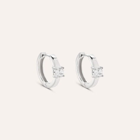 Orecchini A Cerchio Silver Elegance Argento Rodiato Cubic Zirconia - Orecchini a Cerchio Donna | Stroili