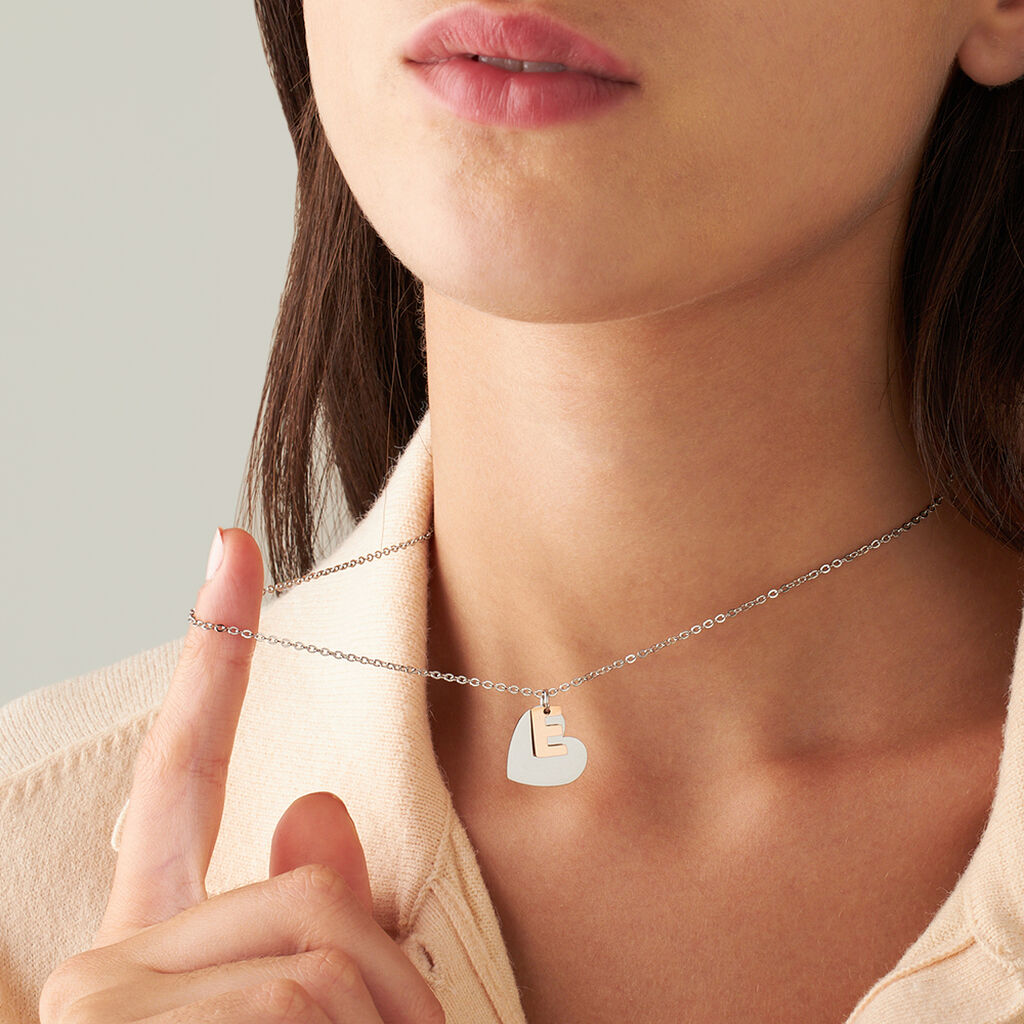 Collana Lady Chic Acciaio Bicolore Bianco / Rosa - Collane Donna | Stroili
