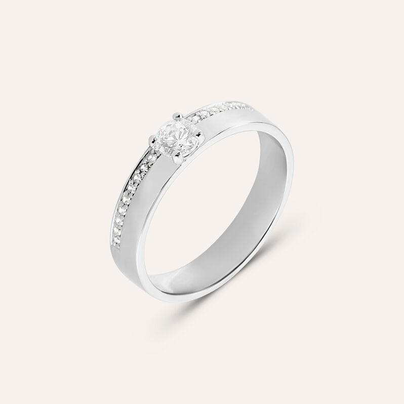 Anello Fascia Silver Elegance Argento Rodiato Cubic Zirconia - Anelli con Pietre Donna | Stroili