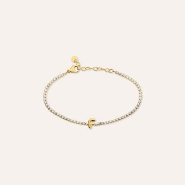 Bracciale Tennis Aura Acciaio Dorato Cubic Zirconia
