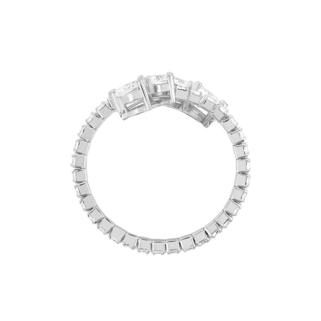 Anello in metallo rodiato e strass - Anelli Donna | Stroili