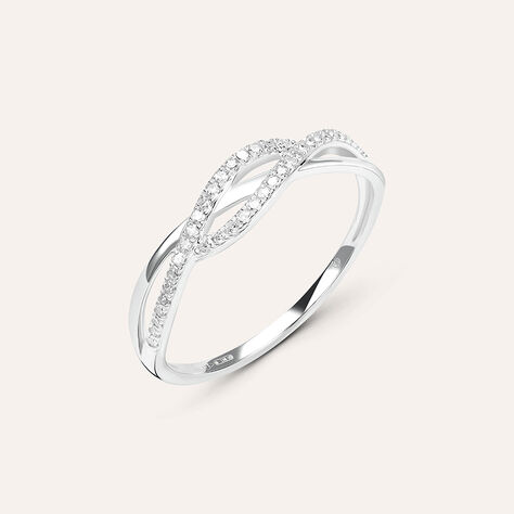 Anello Fascia Sophia Oro Bianco Diamante - Anelli con Pietre Donna | Stroili